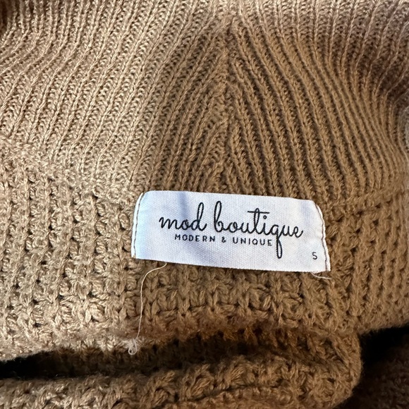 Mod Boutique Women Brown sweater pop bell sleeve Modern & Unique Size S - Picture 8 of 10